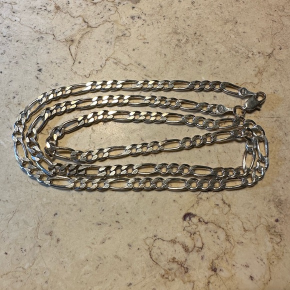 Sterling Silver Figaro necklace - Picture 2 of 8